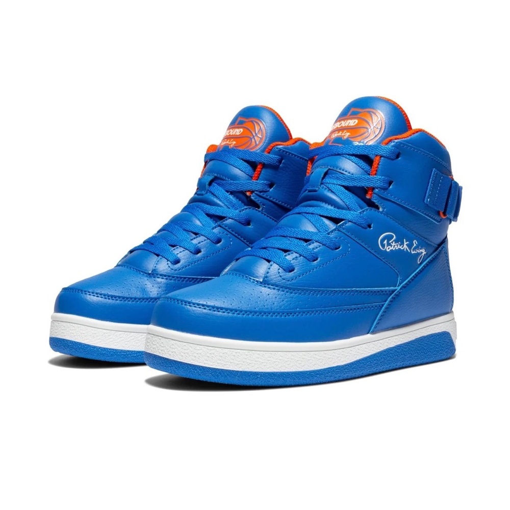 Ewing Athletics
KIDS GRADE-SCHOOL 33 HI REBOUND ORION STRAP Blue/Orange/Wht NWT